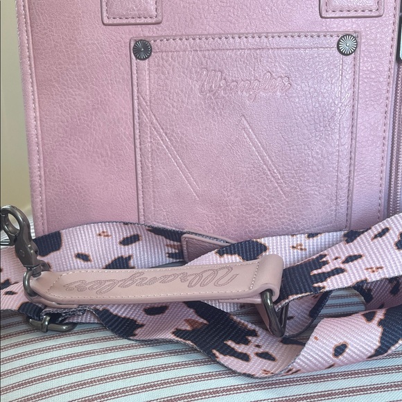 Wrangler Pink and Black Cowprint Purse - Picture 3 of 5